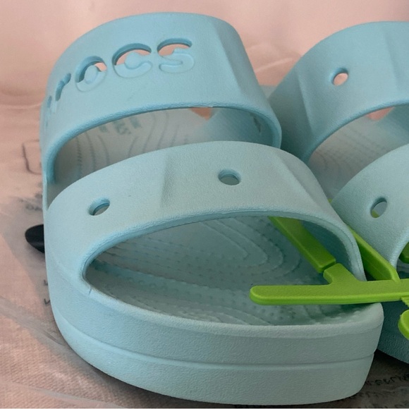 Crocs Unisex Baya Platform Slide Sandal- Pure Water - Picture 9 of 10